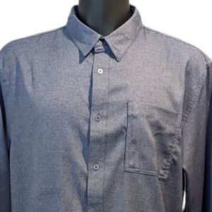 KARBON moisture wicking blue button front shirt XL